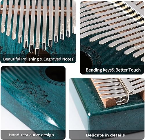 Miniatura 4 de Kalimba - Piano de pulgar de 17 teclas, piano portátil de dedo Mbira, regalos para niños y adultos, instrumento musical, pianos de pulgar, 17