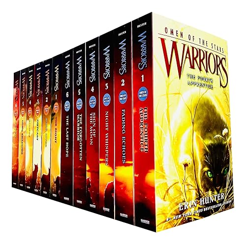Warrior Cats Volume 13 to 24 Books Collection Set (The Complete Third Series (Warriors: Power of Three Volume 13 to 18) &amp; The Complete Fourth Series (Warriors: Omen Of The Stars Volume 19 to 24)