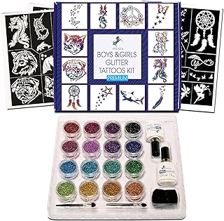 10 Wedding Favor Ideas for Kids That Are Fun and Age Appropriate 41 Premium Glitter Temporary Tattoo Kit for Boys and Girls, 74 Stencils, 16...