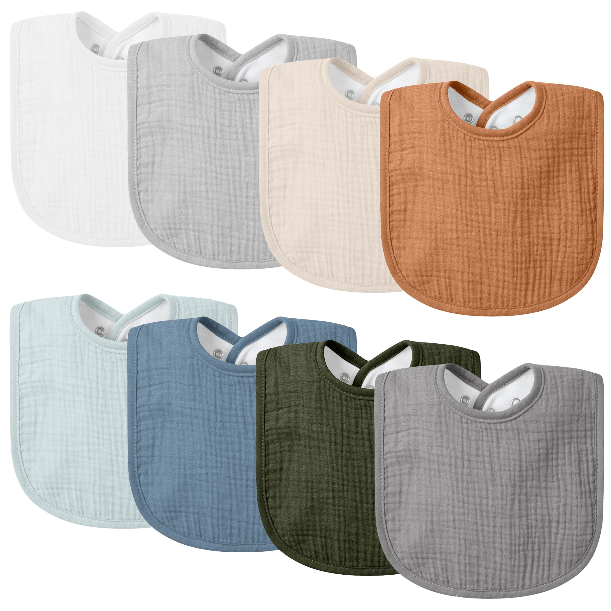 VOMARHUG Lätzchen Baby Musselin Halstuch Baby Weiche Verstellbare Quadratische Sabberlätzchen für Unisex Mädchen & Jungen