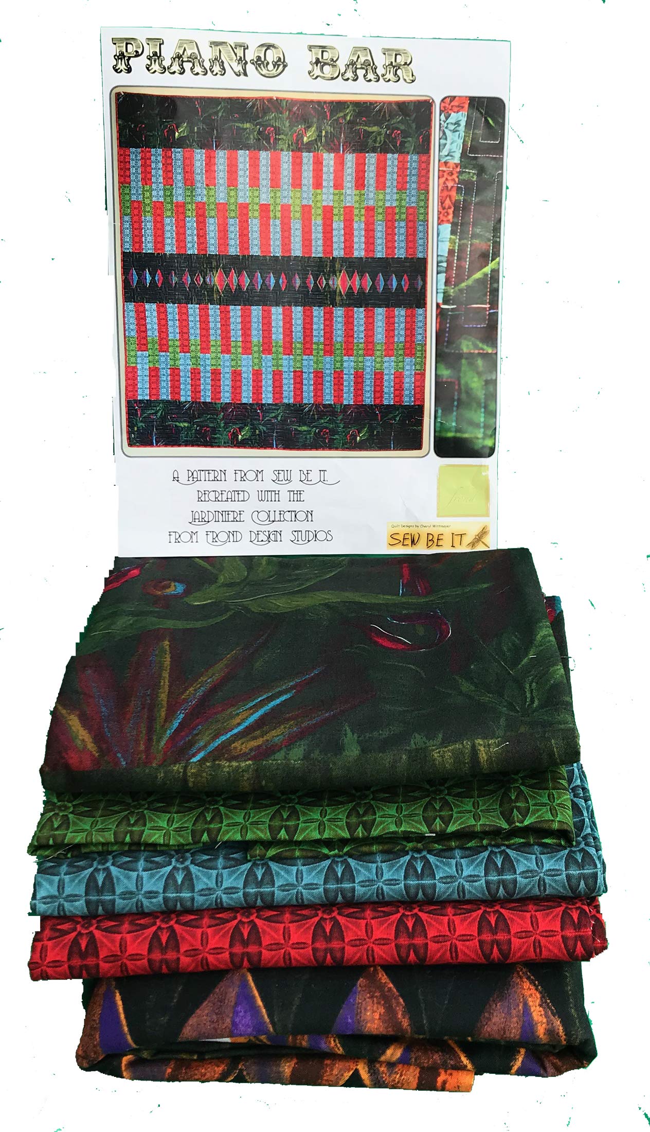 Buy Piano Bar Featuring Jardiniere Quilt Kit by Frond Design Studios