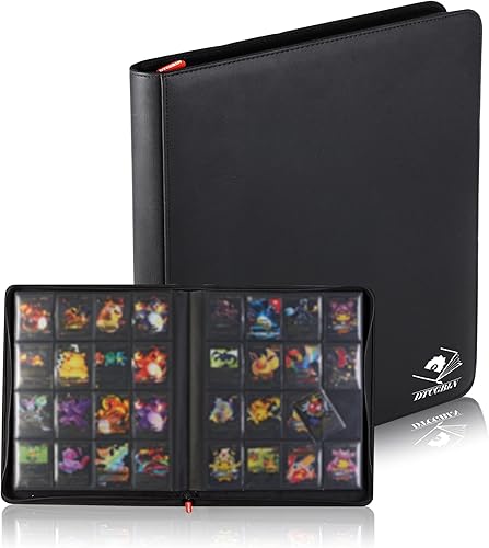 DTCGBIN Carpeta de alta calidad para tarjetas coleccionables de Pokémon, con capacidad para más de 1000 tarjetas, carpeta de carga lateral sin