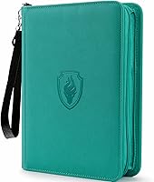Vista 25 de Carpeta Premium de Tarjetas con Cremallera, Carpeta de Tarjetas Coleccionables Fabmaker de 9 Bolsillos, Cubierta de PU, Álbum de Colección