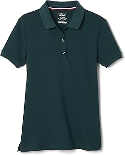 French Toast Womens Short Sleeve Stretch Pique Polo Shirt