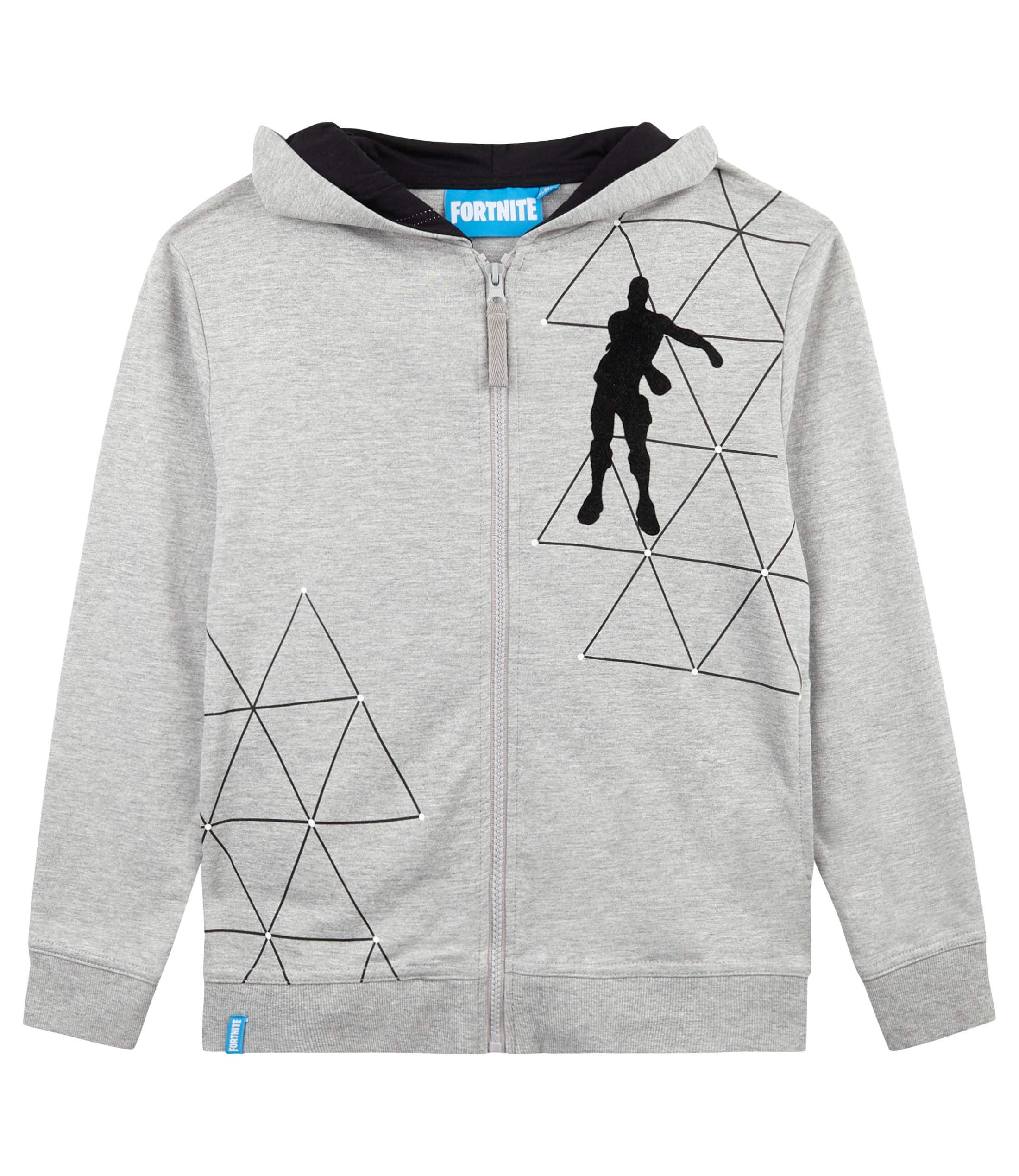 Fortnite Chaqueta Sudadera con Capucha para Niños (16 años, Gris)