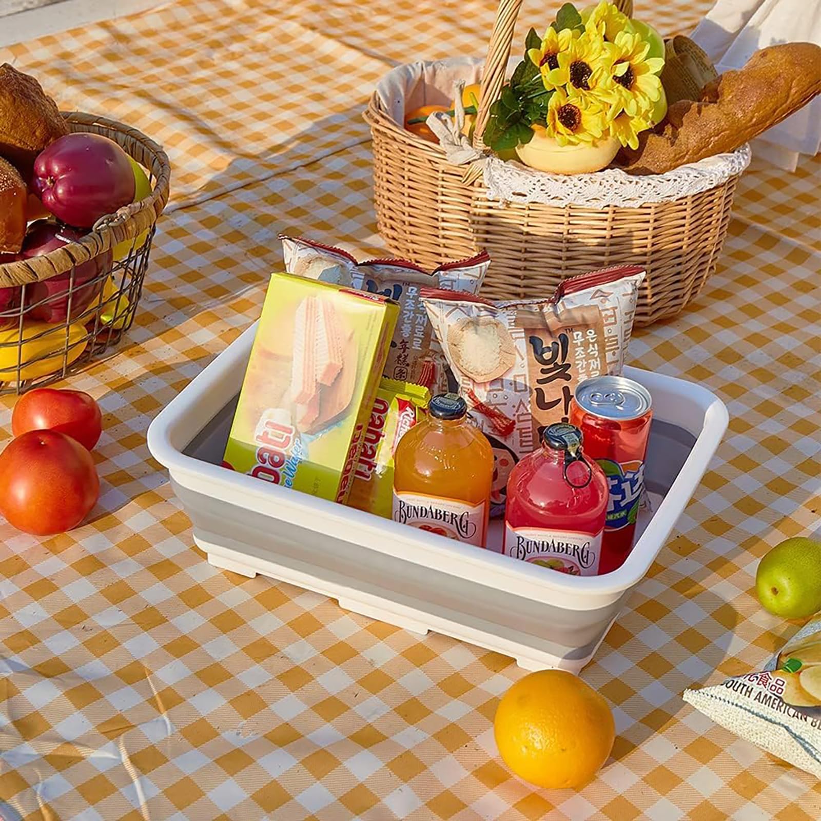 Bol Rétractable Portable En Silicone 500ml Avec Cuillère Pliable - Idéal Camping, Randonnée Et Cuisine