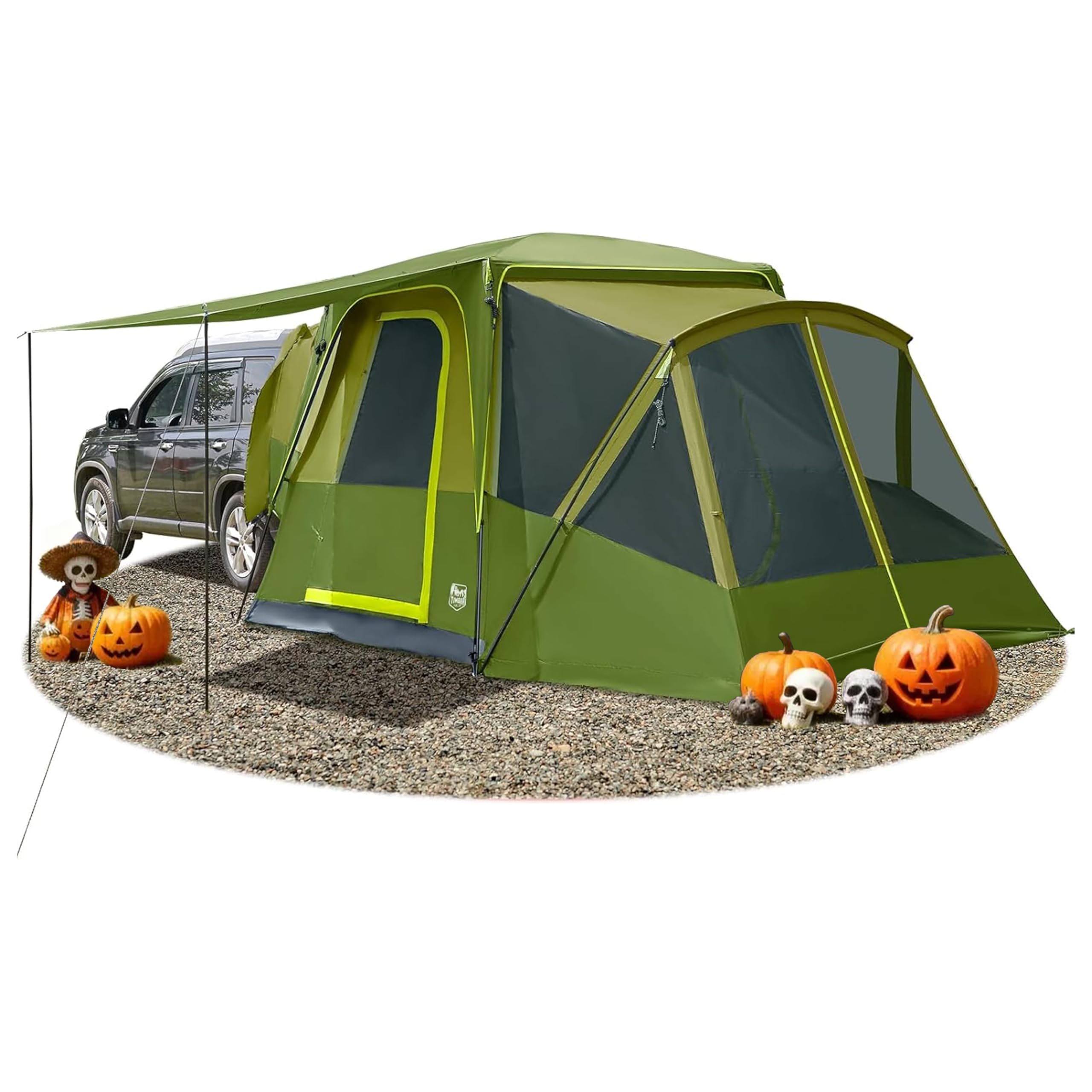 TIMBER RIDGE 5-9 Person SUV Tent with Screen Porch and Awning for Family Camping, Weather Resistant and Portable Van or Car Tent, Includes Rainfly and Storage Bag, 13' W X 10' L X 7.1' H