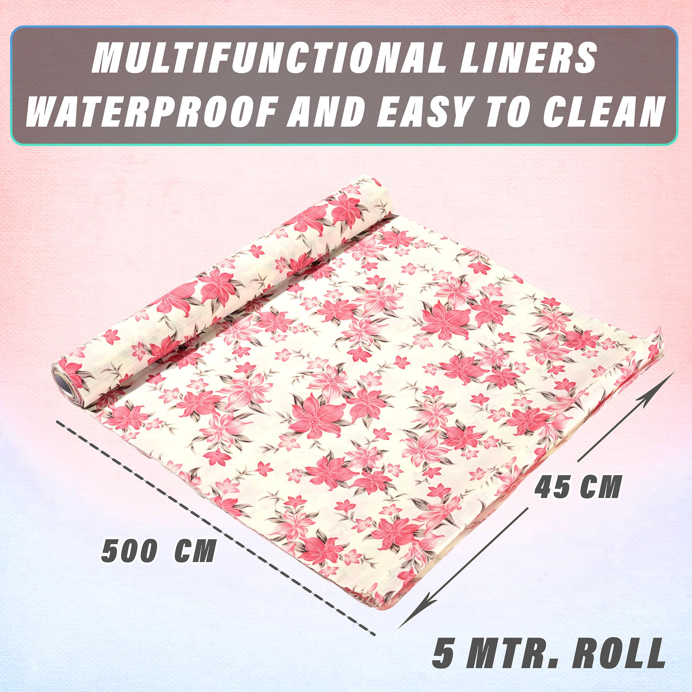 Kuber Industries Shelf Liner | Kitchen Cabinet Shelf Protector | Kitchen Liners for Cabinets and Drawers | Drawer Liner Mat | Marble Shelf Liner Cabinet Mat | 5 MTR | Brown 1