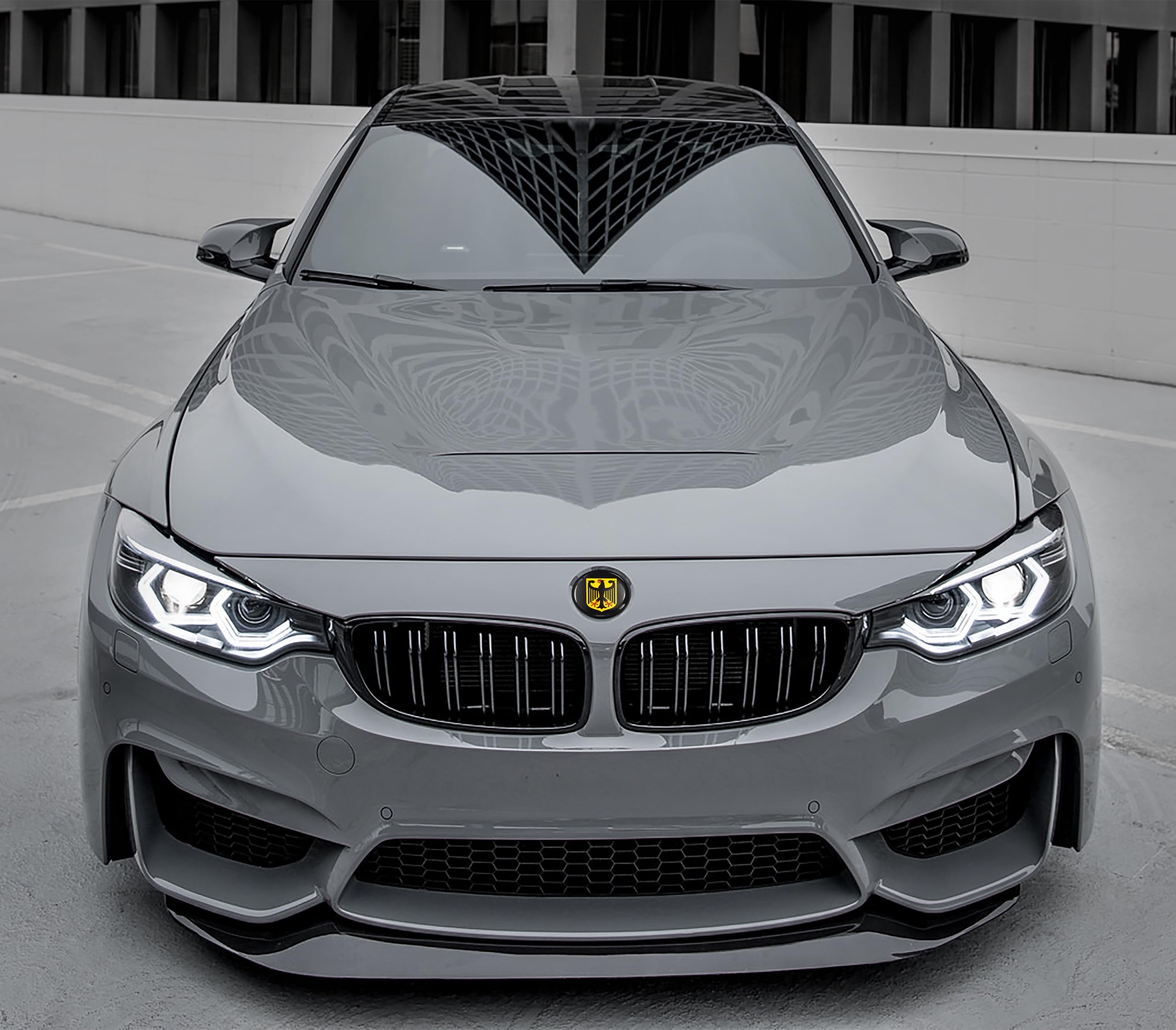 Emblema De Capó/trasero BMW De 82 Mm Con Bandera De Alemania – Compatible Con Casi Todos Los BMW (OEM 51148132375), ABS+PC, Impermeable