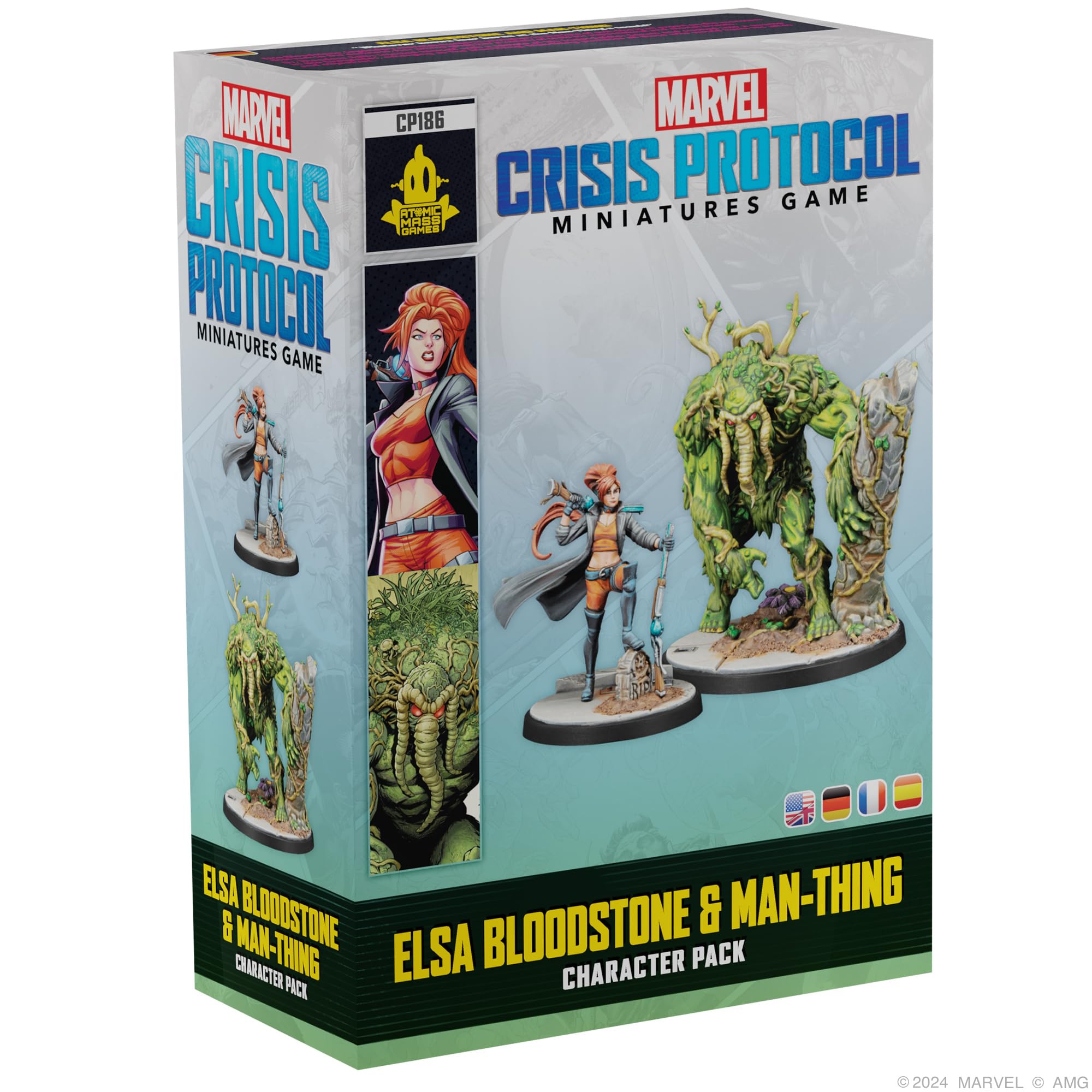 Marvel: Crisis Protocol Elsa Bloodstone & Man-Thing Character Pack - Adds New Legion of Monsters Leadership! Tabletop Superhero Game, Ages 14+, 2 Players, 90 Min Playtime, Made by Atomic Mass Games