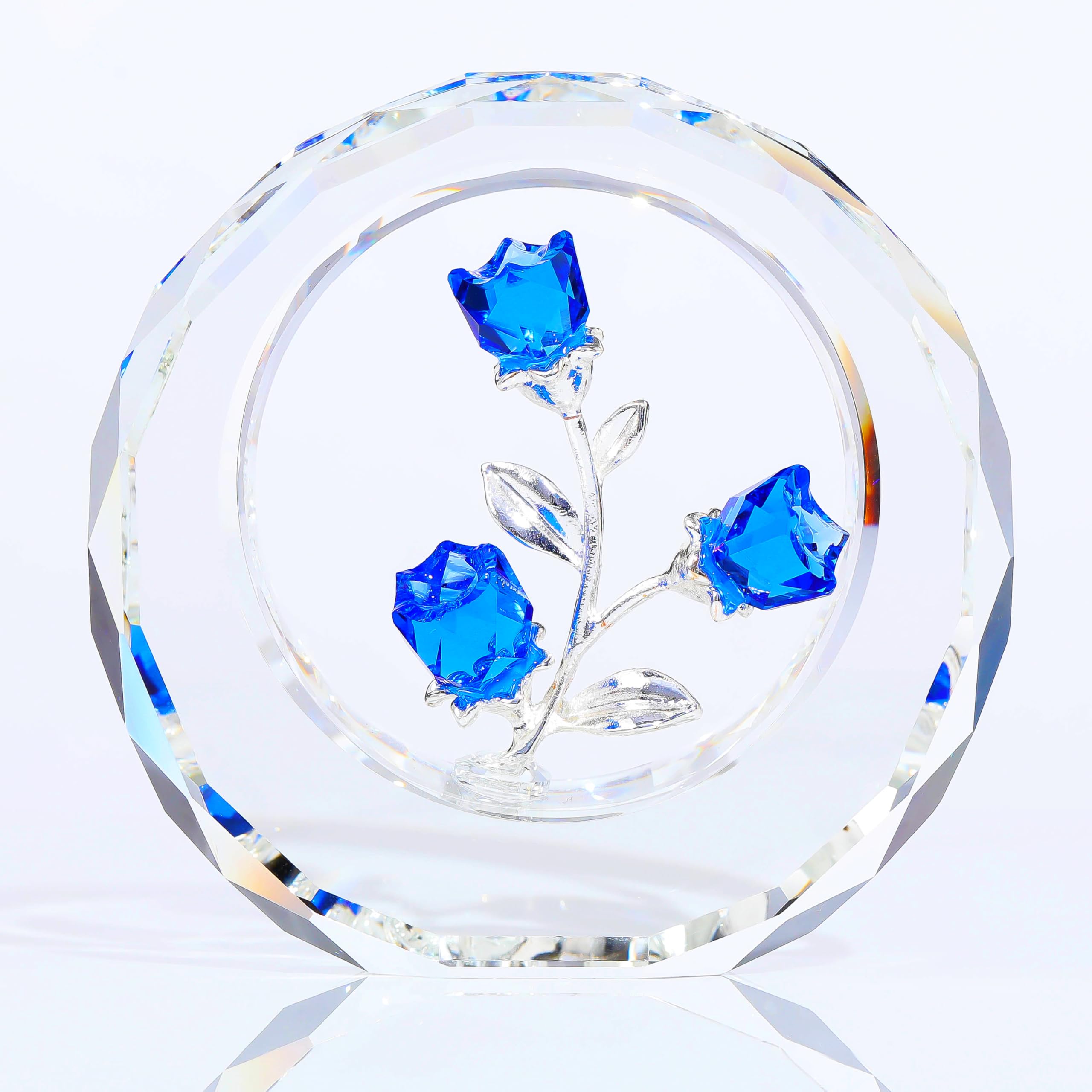 Rose bleue en cristal pour fleurir durablement votre maison sans aucun entretien