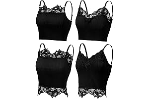 4 Pack Black Lace Cami Women Lace Bralette Tank Top