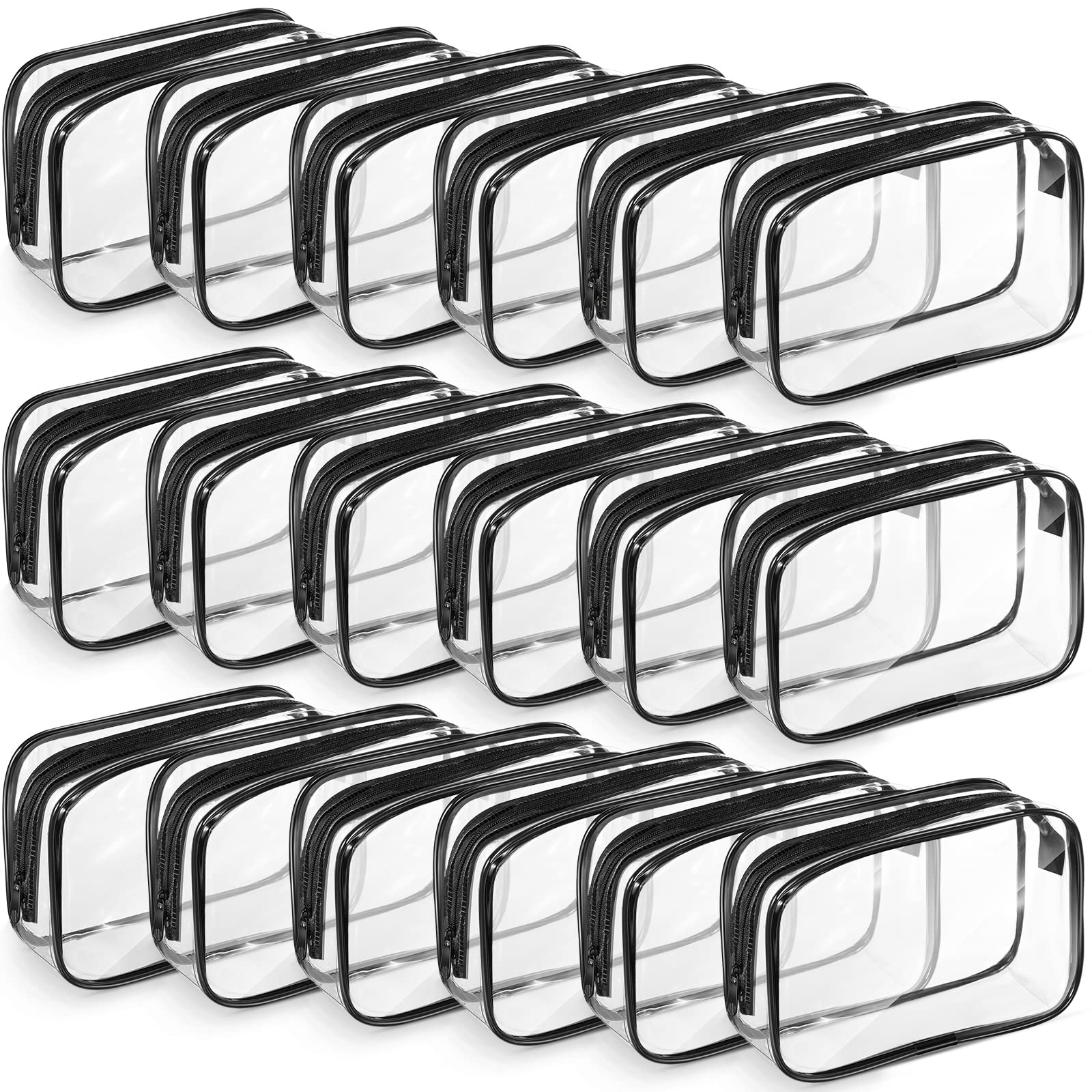 Saintrygo 18 Pack PVC Zippered Cosmetic Storage Pouches