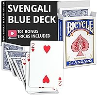 Vista 41 de Ted's Sterling Magic Precision Blue Rider Back Bicicleta Svengali Deck con instrucciones para más de 100 trucos (Reina de Corazones)