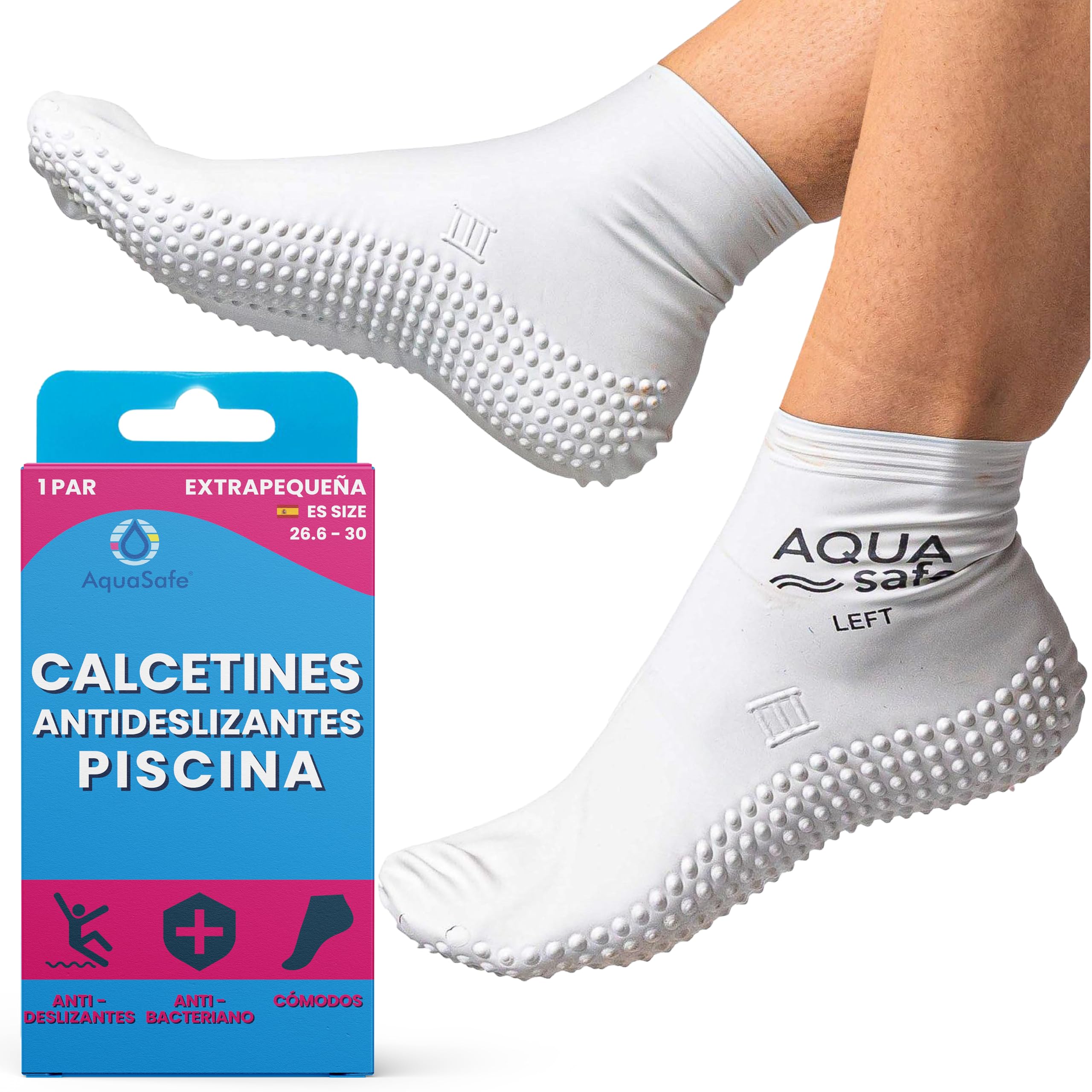 Aquasafe Guardsocks Aquasafe Calcetines de Piscina Impermeables Contra las Verrugas
