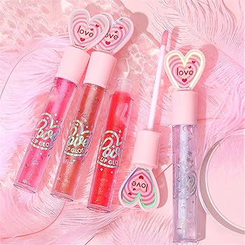 Amazon | ノーブランド品 6 色の液体リップグロスハート形仕上げ