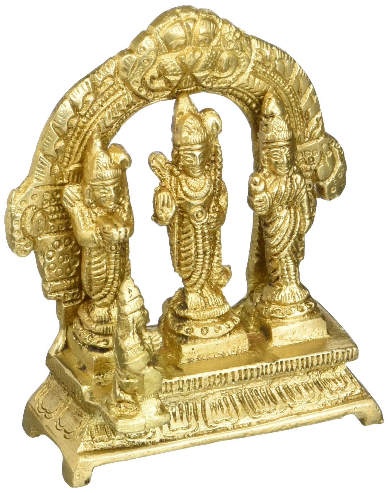 Statue de Ram Darbar en laiton Devyom, sculpture d'artisanat indien traditionnel d'exception