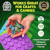 Vista 4 de PJ BOLD Molde de silicona para caramelos de hojas de marihuana - Paquete de 3