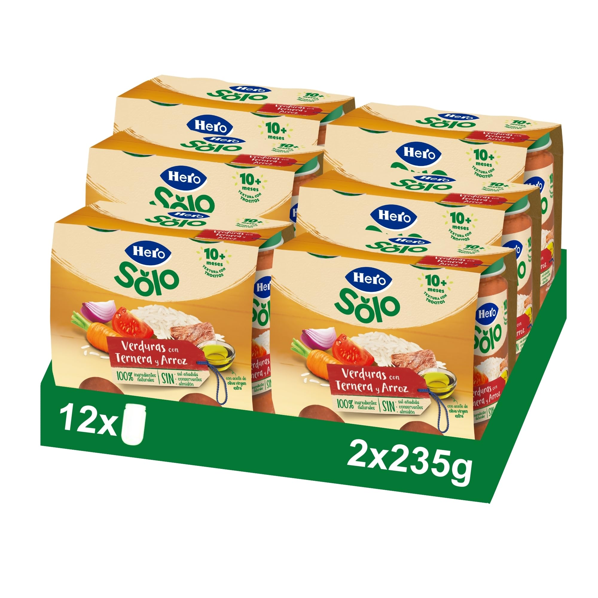 Hero Baby - Tarritos de Trocitos de Espaguetis con Carne y Verduras, Alimento Infantil en Tarritos para Bebés a Partir de 10 Meses, Sin Aceite de Palma y Almidón - 12 x 235 g — view 10