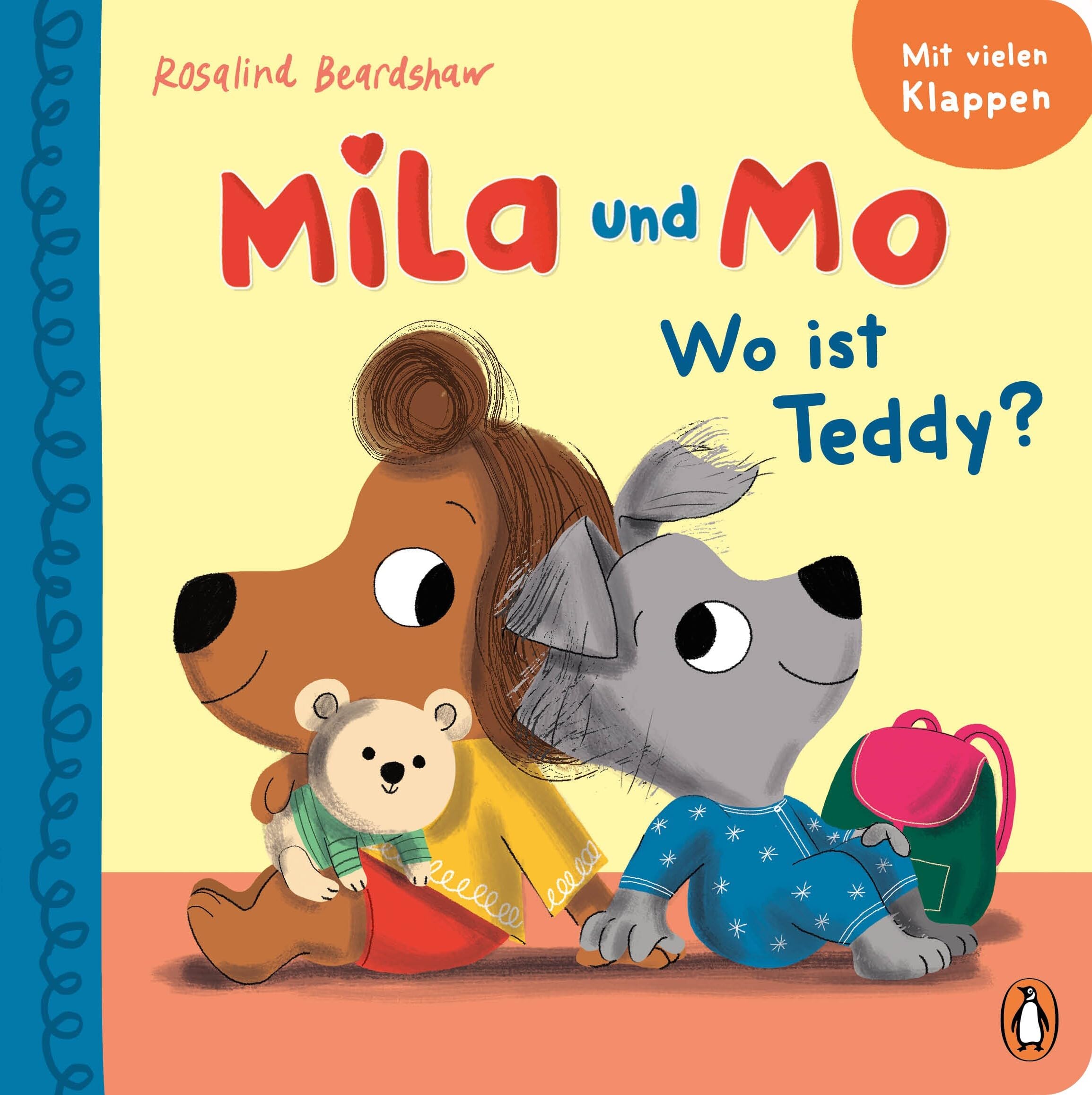 Mila und Mo – Wo ist Teddy?: Pappbilderbuch mit großen Klappen, Drehrad und Herz zum Ausfalten für Kinder ab 2 Jahren
