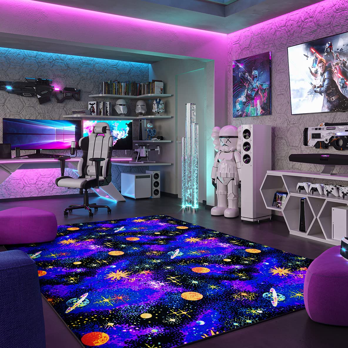 Joy CarpetsFluorescent Space Explorer 12' x 15' Area Rug