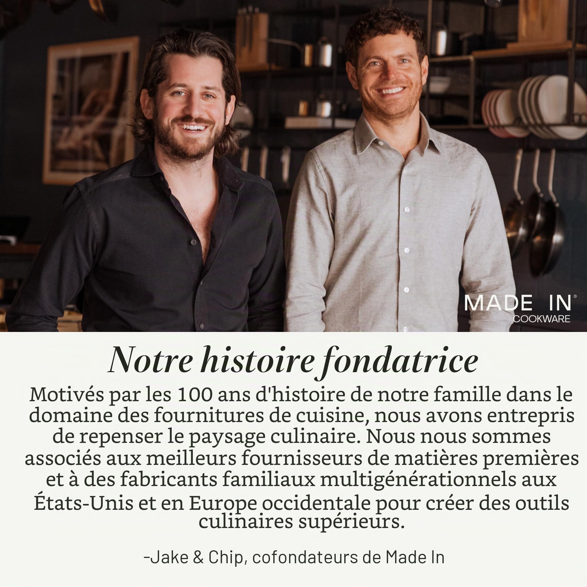 Made In Cookware – 1,89 L Saucier en acier inoxydable – Fabriqué aux États-Unis - Revêtement en acier inoxydable 5 épaisseurs – Batterie de cuisine professionnelle – Compatible induction