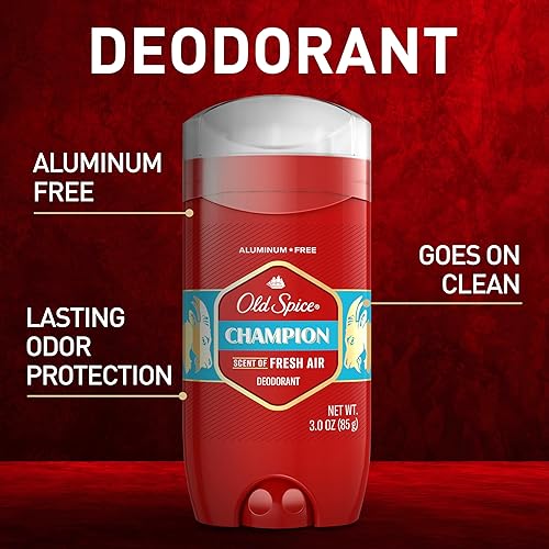Miniatura 2 de Old Spice Desodorante sin aluminio para hombres, protección contra olores 24/7, frescura 24/7 y aroma duradero, campeón con aroma fresco, 3.0 onzas