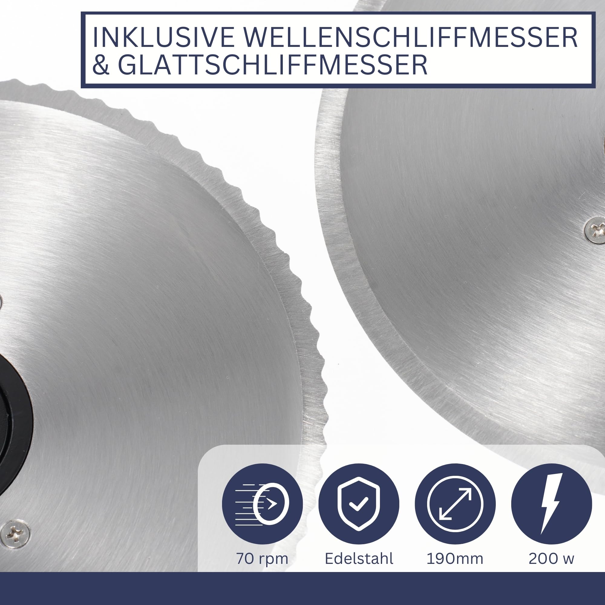 Sommertal Allesschneider AS190 DUAL 200W Edelstahlmesser 0-15mm