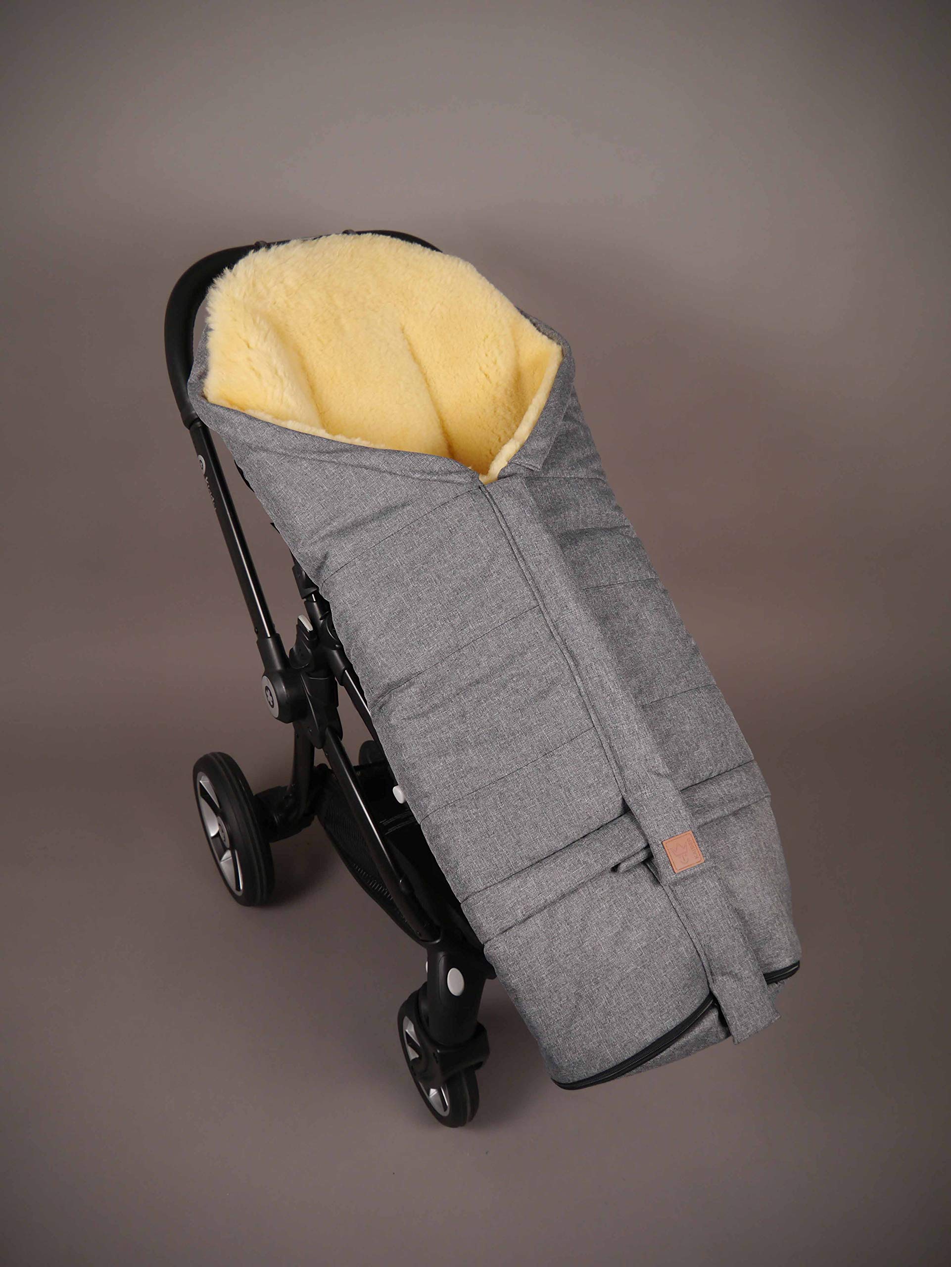 Kaiser 6721170 - Sacco coprigambe per passeggino Jona 2 in 1, colore: Grigio