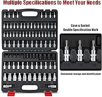 Vista 4 de 92-Piece Allen and Torx Bit Socket Set, 1/4" 3/8" and 1/2" Drive Tamper Proof Torx/Hex SAE & Metric Bit Set