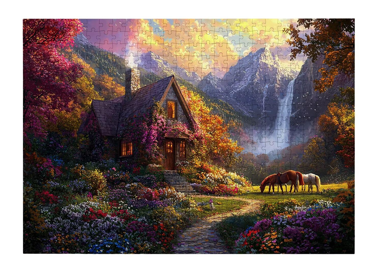 Puzzle 2000 elementów dla dorosłych, puzzle krajobrazu, wystrój domu -4779