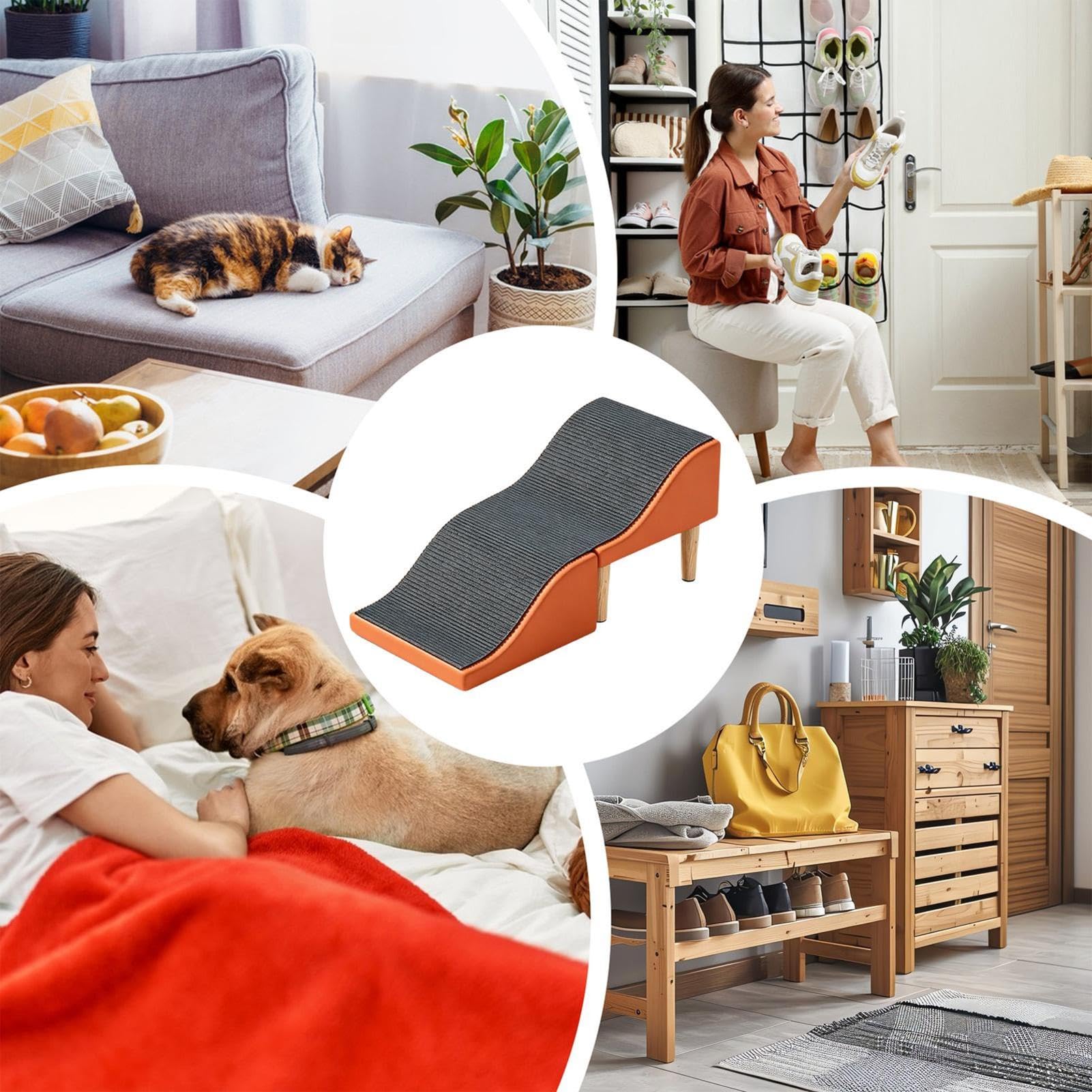 Hundetreppe für Couch Faltbare verwandelbare Treppenrampe aus Holz