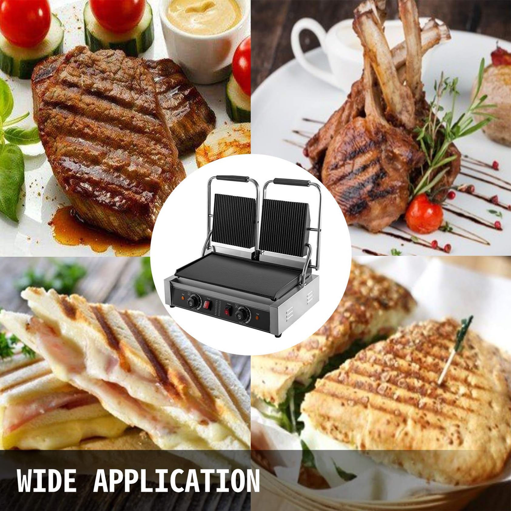 3600 W Nieprzywierająca Prasa Do Kanapek Grill, Elektryczna Opiekacz Do Kanapek Z Regulowaną Temperaturą Na Zewnątrz Camping Gotowanie Kanapki Stek Narzędzia Mięsne,OP-813A