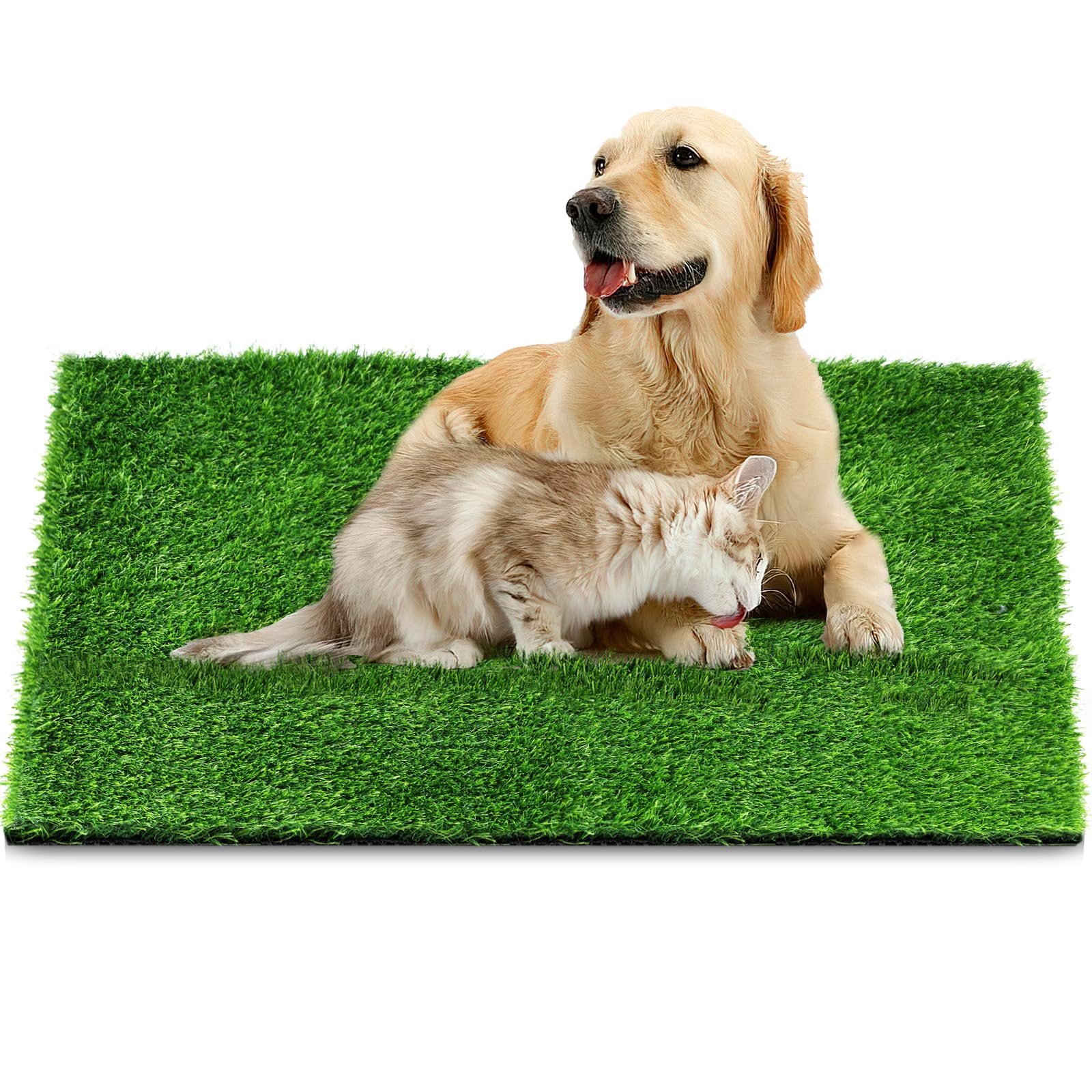 (similar)Shindel 39.4" x 31.5" Artificial Grass Rug Turf for Dogs, Fake Grass Pee Pad for Puppies Potty Training Indoor Outdoor Easy to Clean Patio Lawn Decoration