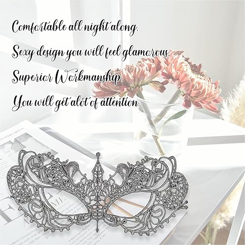 Miniatura 7 de Masquerade Mask For Women Lace Masquerade Masks for Masquerade Party, Proms, Venetian Party, Mardi Gras, Halloween & Cosplay
