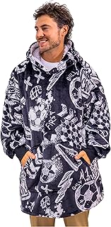Oversized Wearable Sports Blanket Hoodie for Soccer & Basketball Fans (All Ages)