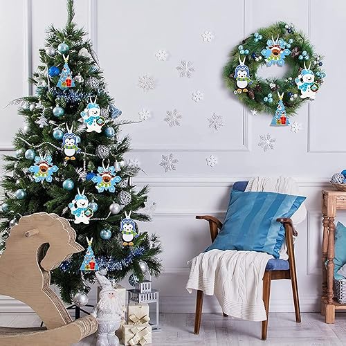 Miniatura 4 de Civaner Manualidades de Navidad para niños, arte y manualidades de Navidad, kit de adornos para árbol de Navidad, haz tus propios proyectos de