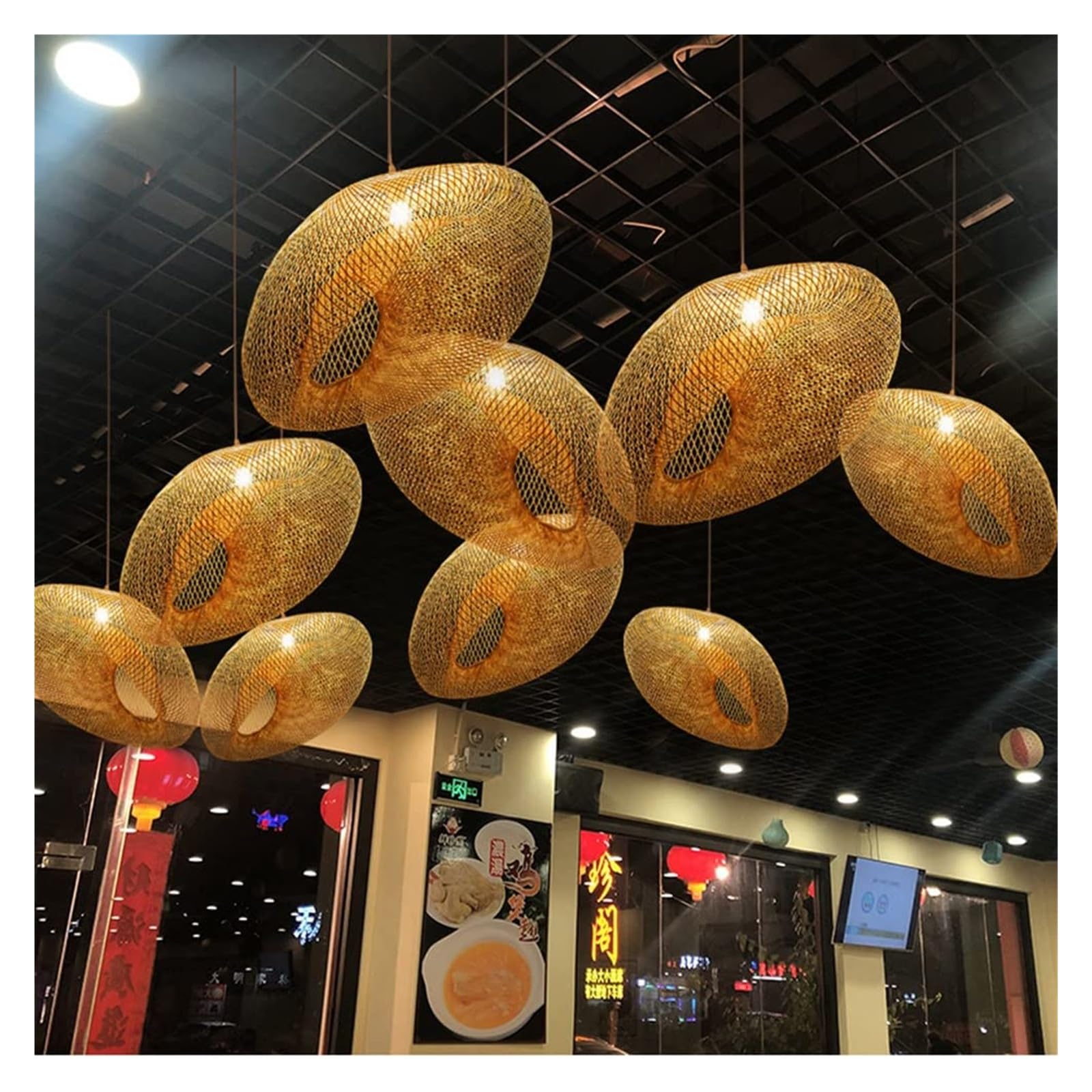 Lampadario a sospensione fatto a mano per soggiorno e cucina (60 cm)