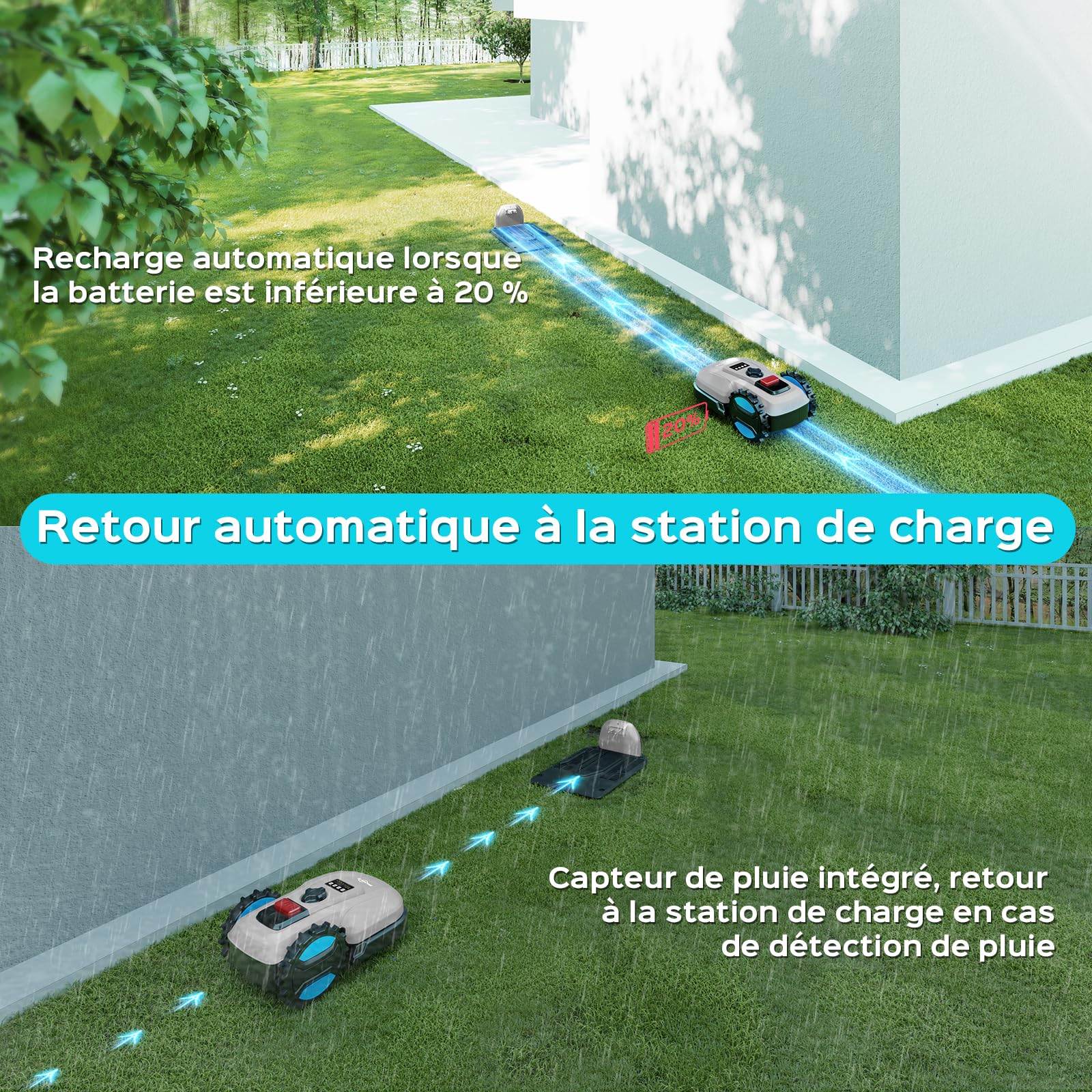 YARDCARE E400 Robot Tondeuse — vue 3