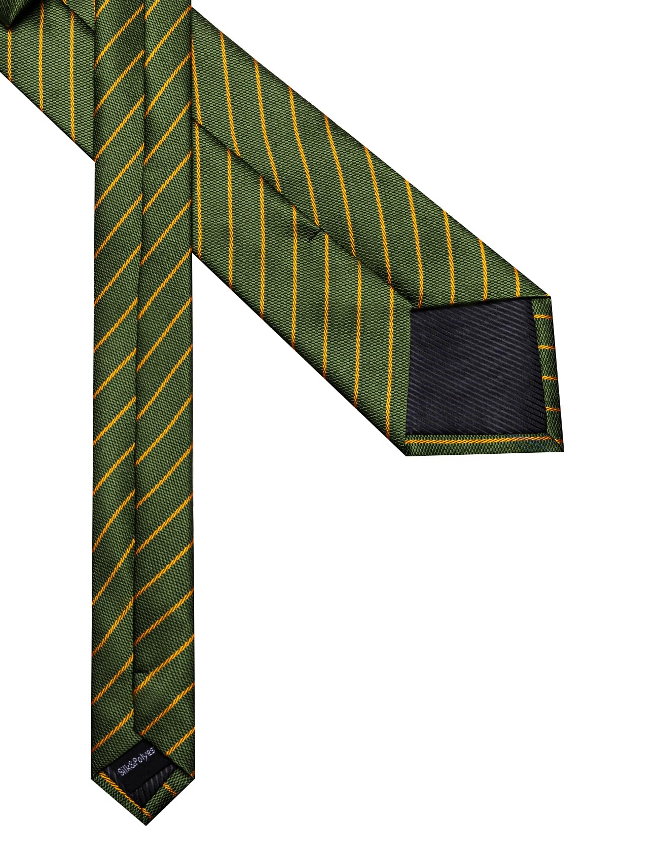Herren-Krawatten, 160 cm, extra lang, klassisch, gestreift, Krawatte und Einstecktuch, Seidenkrawatte, Taschentuch, Krawattenklammer für formelle Hochzeit, Party