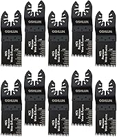 Vista 3 de Oshlun MMC-1003 1-1/3-Inch Precision Japan HCS Oscillating Tool Blade with Quick-Fit Arbor for Standard and Quick Change Tools, 3-Pack