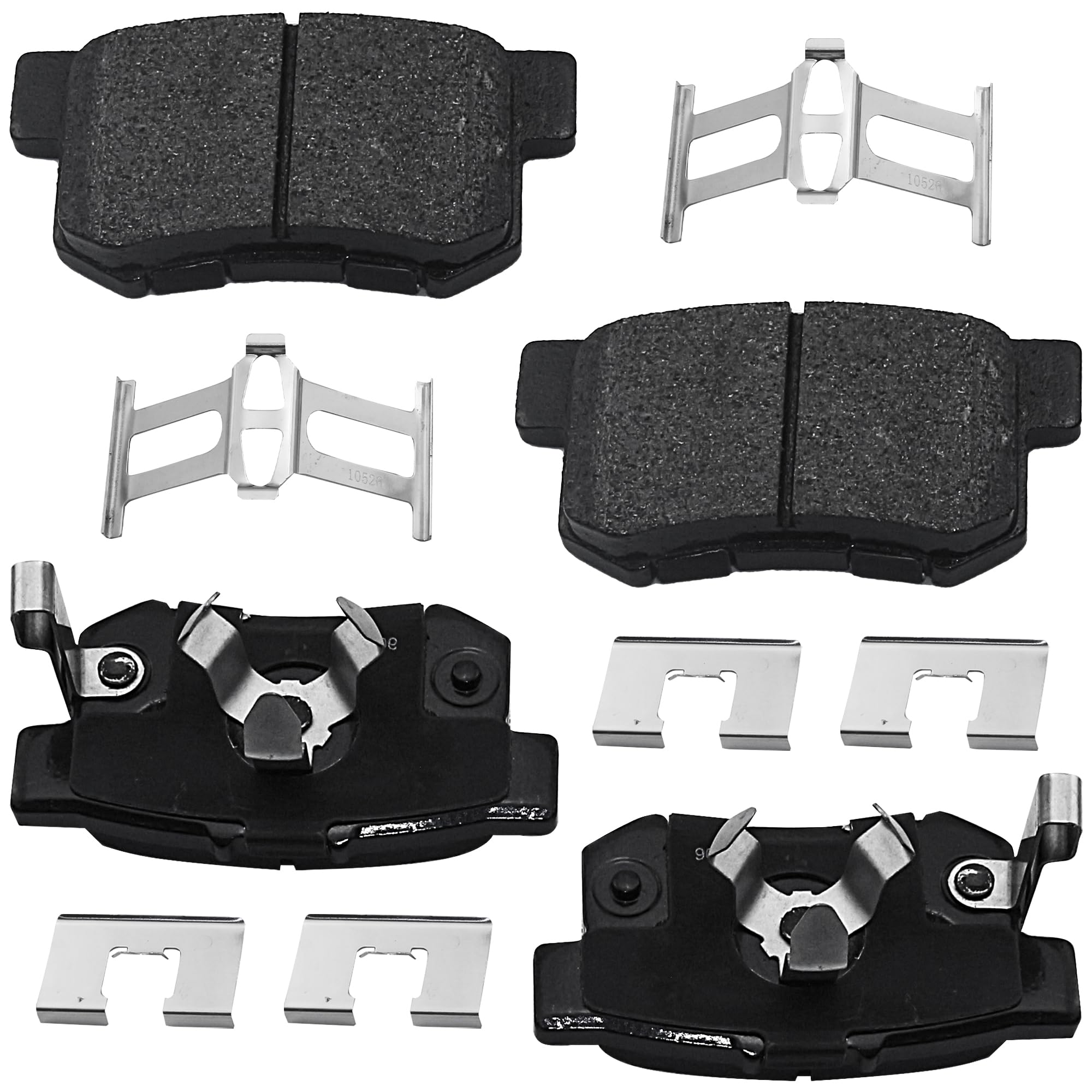 Brake Pads Rear Set Compatible with Acura RD-X 2.3L 3.5L Accord Crosstour 2.4L CR-V Automotive Replacement Rear Brakes Semi-Metallic D1086