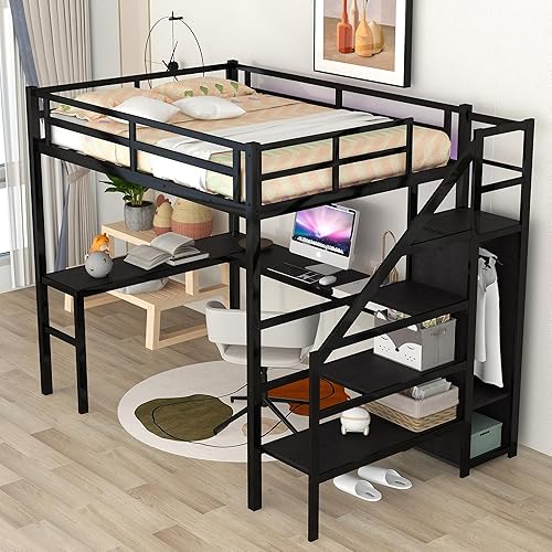 Bellemave GZZ000076FB Loft, Full, Black Stairs