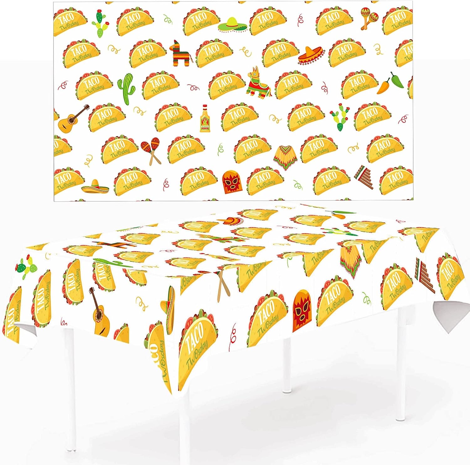 1pc Oxford Cloth Mexican Taco Twosday Table Cover Mexican