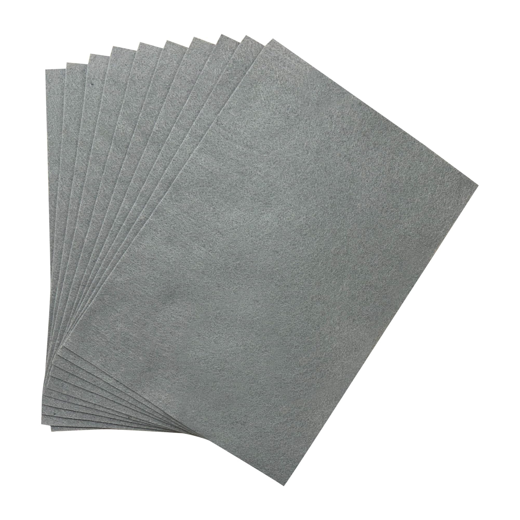 Janrax Grey Pack Of 10 A4 Coloured Felt 180Gsm Sheets