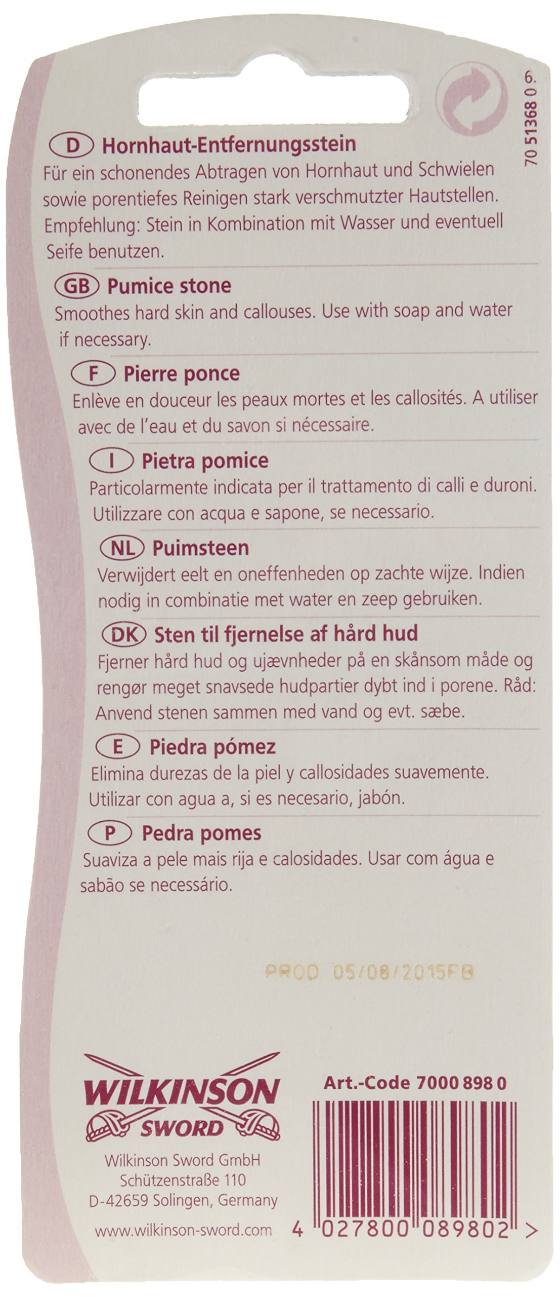 Wilkinson Sword - Piedra quitacutículas para manicura (1 unidad)
