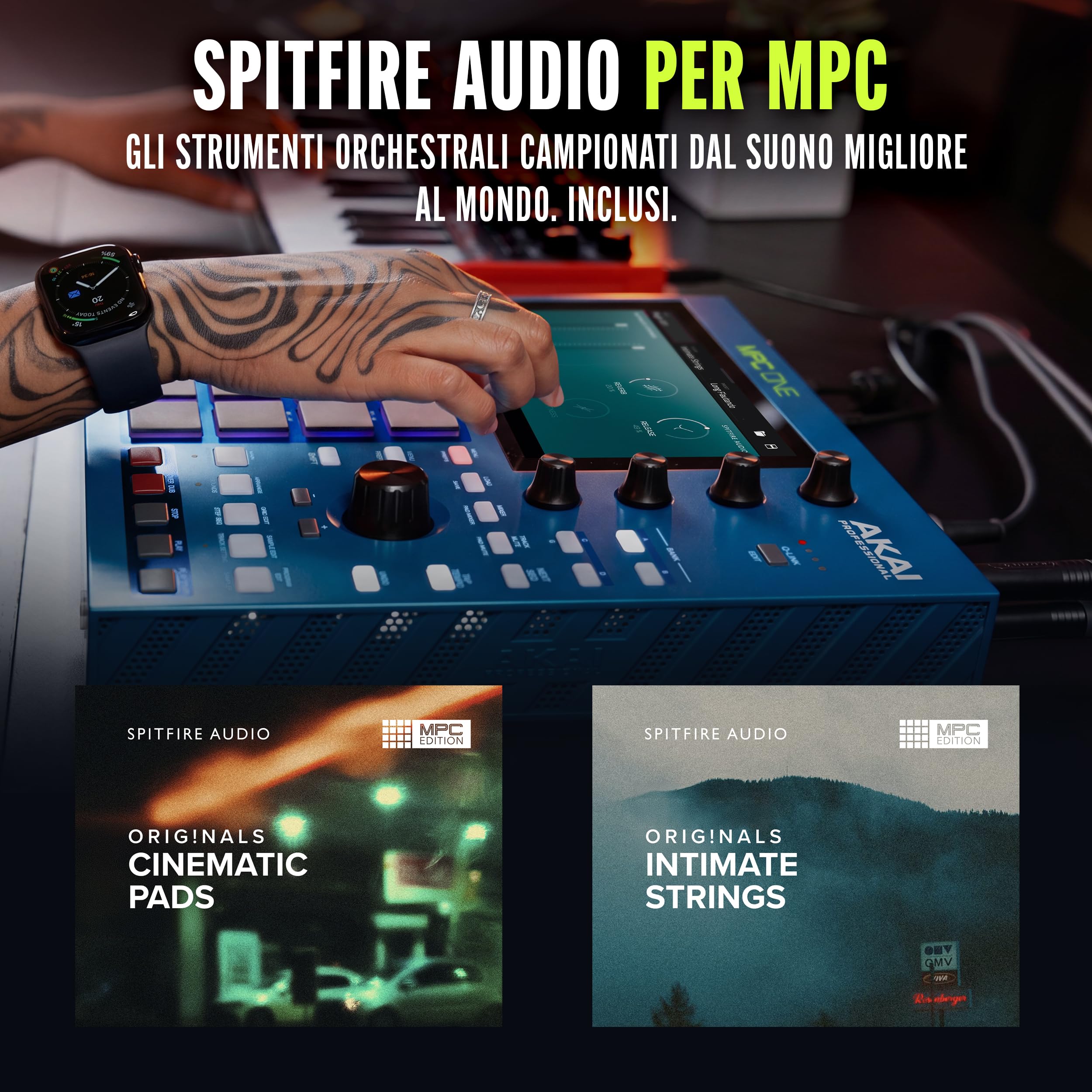 Akai Professional MPC One G2 Centro di Produzione Standalone Next-Gen | Per Beatmaker e Producer, Sampling, Sequencing e Creazione Brani, con USB-C, 16 Pad MPC, Processore 8-core, 4 GB RAM
