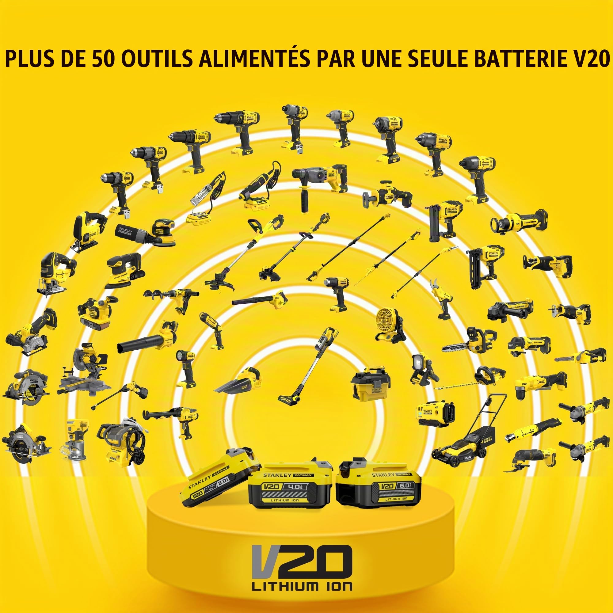 Stanley Fatmax SFMCS300B - Sierra Reciproquante V20, 18V, Sans Chargeur / Batterie, Noir/Jaune, 25 Mm