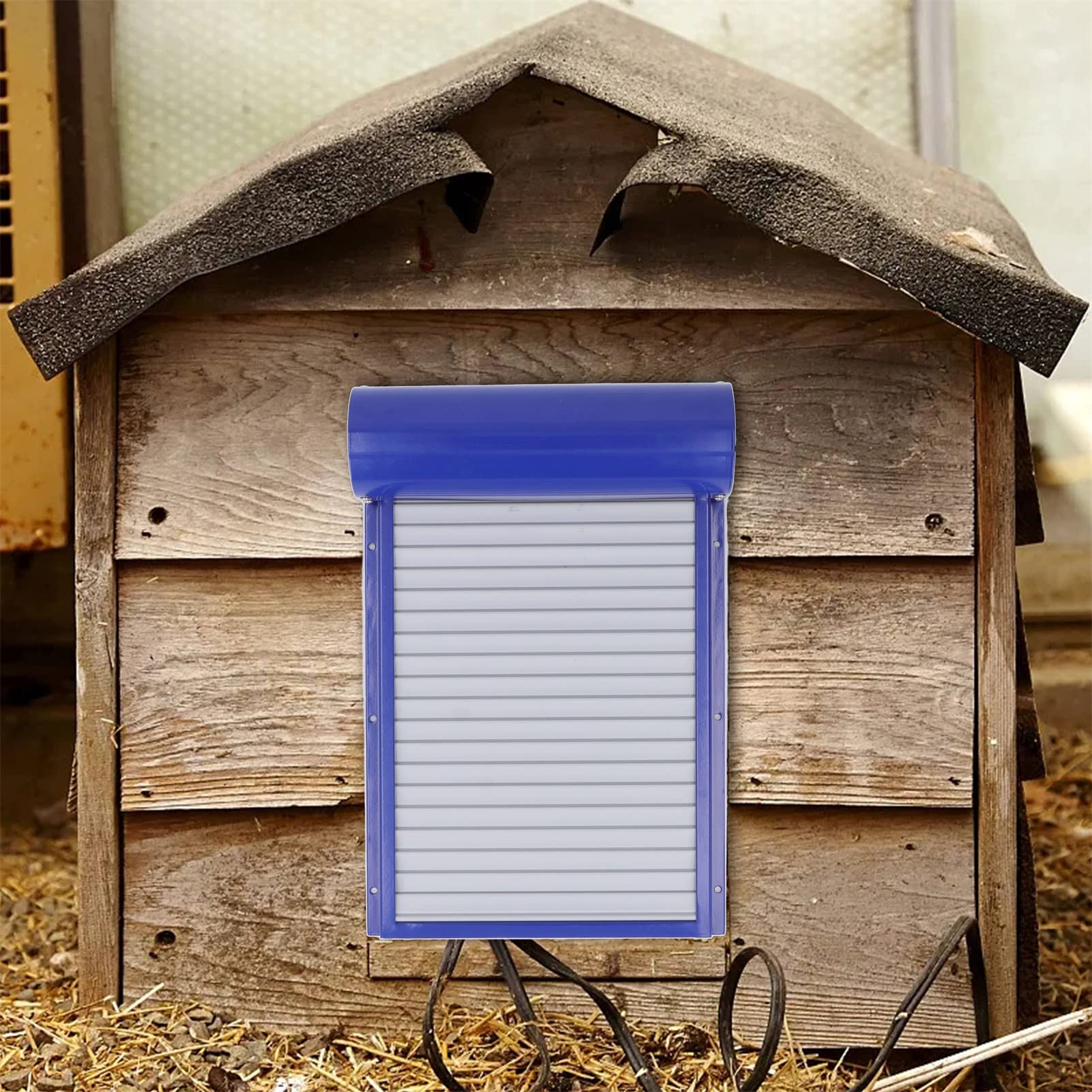 Automatische Kippenhokdeur, op Batterijen Werkende Automatische Kippenhokdeuropener met Timer en LED-displaycontroller, Aluminium Deur met Meerdere Modi voor Thuisboerderijen