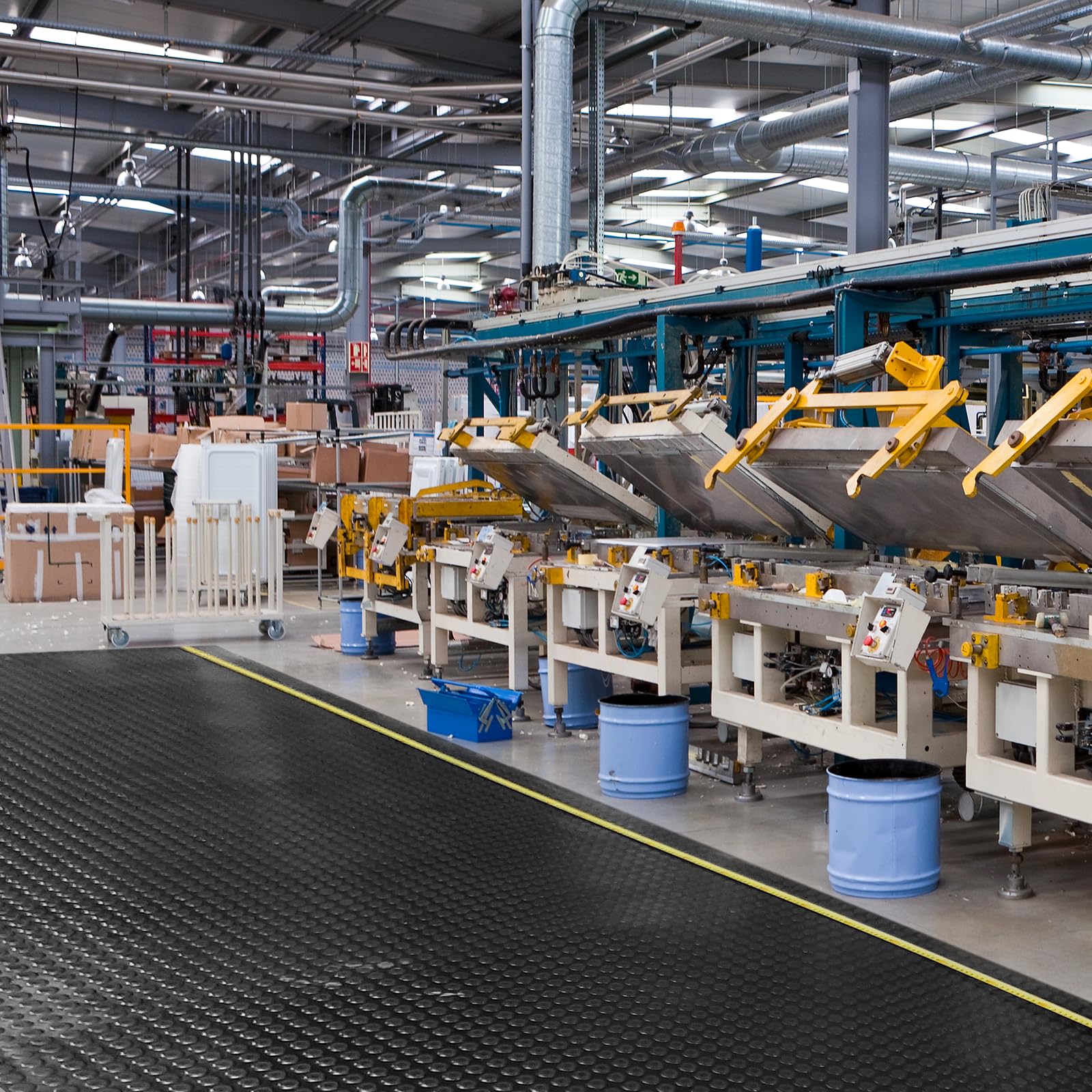 tonchean Gummimatte Antirutsch Matte 100x500cm Gummi Bodenmatte Bodenbelag Schutzmatte Garagenbodenmatte Werkstattboden für Gym Shed Van Garage Workshop